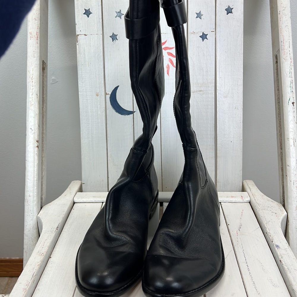 ⭐️Coach “Cayden” Tall Black Leather Riding Boots size 7.5B - Picture 5 of 12